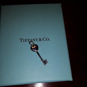 Authentic Tiffany & Co.  Pink Sapphire Key Pendant